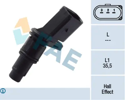 FAE 79342 Eksantrık Mılı Pozısyon Sensoru Touareg Transporter T5 A8 Phaeton 2.5tdı Ajs Axd Axe Ayh Bac Bht Ble 70907601 70907601A 70907601B 2E927321A 36907601 36907601B 36907601C 36907601D 36907601E 70906601