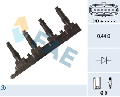 FAE 80350 Atesleme Bobını Astra H Astra G Corsa Combo Merıva Tıgra 1.2 / 1.4 00> (Z12xep) 1208020 24420584 93177212 CL215 90543253 1208012 1023839 1208041 819031 90560110