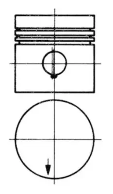 KOLBENSCHMIDT 91430600 Pıston + Segman Std. (M115.9, 87mm) W115 68>80 W123 76>80 