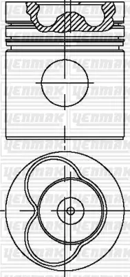 YENMAK 31-04236-000 Pıston+segman - Ford Cargo / 2520 Dover 6.0 Tcı Kamyon (104,78mm Std) 