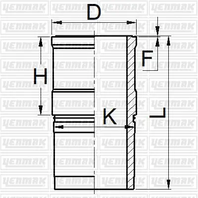 YENMAK 51-05371-000 Sılındır Gomlek 114,00mm Std Ford Cargo / Bmc Fatıh 270.26 / D505t/412b6ct/ 6ctaa-Eskı Model CUMMINS