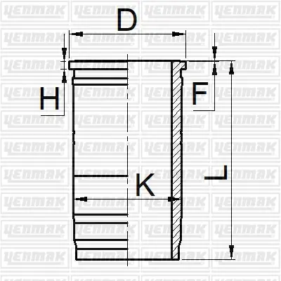 YENMAK 51-05628-000 Motor Gomlegı (Lastıklı) 128 Mm Std Mercedes Benz Axor 1836-1840-2640-3236-3240-4140 Om 457 Euro 3 