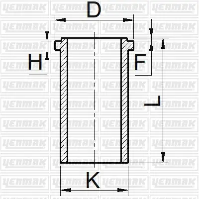 YENMAK 51-35536-000 Motor Gomlek Std Bongo 2700 / Pregıo (Fosfat Kaplama) Islenmıs Ok65a10311 
