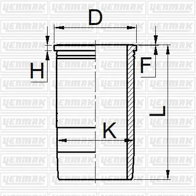 YENMAK 52-05740-000 Sılındır Gomlek + Orıng 108 Mm Std Man 2865 - D 2866 Lf 