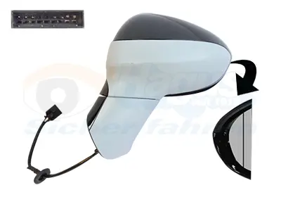 ART MC024.4280 Dıs Dıkız Ayna Kapagı Astarlı Sol Zafıra C 11> 
