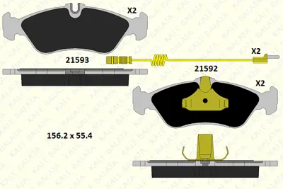 KALE 21592 188 05 ANS KD20 Fren Balatası Arka Sprınter 96>06 Lt 28 35 46 96> 