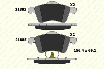 KALE 21883 196 05 ANS KD11 On Fren Balatası (15) Transporter T4 90>03 