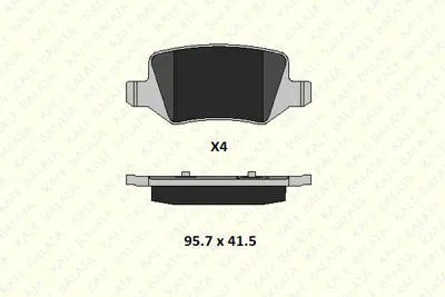 KALE 23138 146 24 MSH KD11 Arka Fren Balatası Vaneo 1,6/1,7cdı/1,9 02> Aclass 1,6/1,9/1,7cdı 98>b Serı B150/170/180 05> 