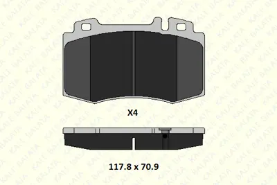 KALE 23271 177 05 KD11 Fren Balatası On Cl203 02>08 W220 98>05 C215 99>06 W221 05>13 W163 98>05 R129 98>01 