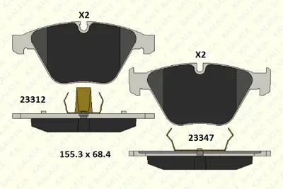 KALE 23347 203 05 KD11 Fren Balatası On Bmw E60 E65 E90 E92 E93 E84 