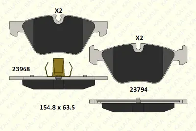 KALE 23794 203 05 KD11 Fren Balatası On Bmw E60 E87 E90 F10 