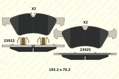 KALE 23922 210 05 KD11 Fren Balatası On W211 03>08 S211 03>09 W164 05>11 W251 05>12 