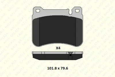 KALE 23945 165 04 KD11 Fren Balatası On W203 02>07 S203 02>07 Cl203 05>08 C209 02>09 A209 05>10 R171 05>11 
