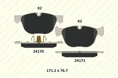 KALE 24170 197 05 KD11 Fren Balatası On Bmw E70 E71 F15 F85 F16 F86 