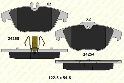 KALE 24253 179 05 KD11 Fren Balatası Arka X204 08>15 W204 07>14 S204 07>14 C207 11>16 A207 10>16 
