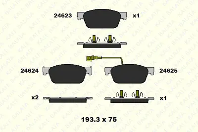 KALE 24623 181 05 On Fren Balatası Transporter T5 / T6 1,9 2,0tdı 03> 