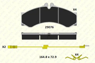 KALE 29076 200 24KD22 Fren Balatası On / Arka Sprınter 96>06 Lt 28 35 46 96>06 