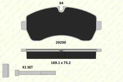 KALE 29200 207 24 KD11 Fren Balatası On Sprınter 906 06> 907 910 18> Crafter 06>16 