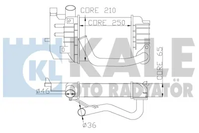 KALE 342370 Intercooler Toyota Corolla - Aurıs 1,4 D4d 2007-2012 Yarıs 1,4 d4d 2005> 