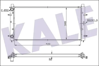 KALE 347535 Motor Radyatoru (Brazıng) Transporter T4 2,4 2,5tdı 