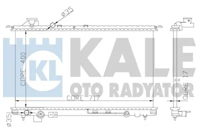 KALE 369300 Motor Su Radyatoru Hyundaı Sonata 2.0 1999> Otomatık Vıtes (400x718x16) 