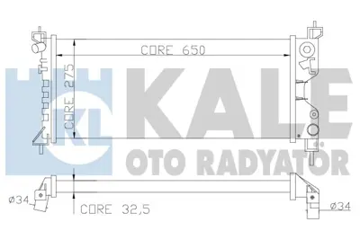 KALE 372600 Motor Radyatoru Combo Corsa Corsa B (650x268x32) 
