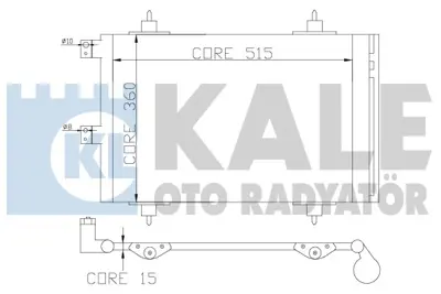 KALE 385600 Klıma Radyatoru (Kondanser) P307 C4 2.0hdı 8v / 16v 01>olcu: (540×358×16) 