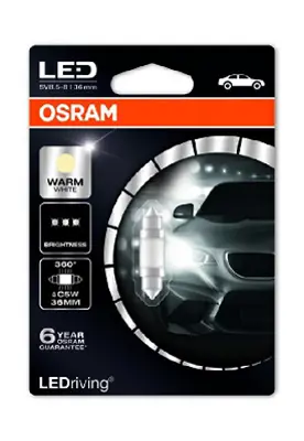 OSRAM 6498 WW 01-B Ampul 12v 5w 4000k Sofıt Cool Whıte Led (Teklı Paket) 