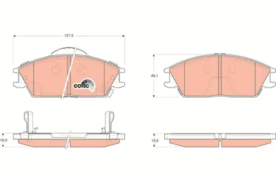 TRW GDB3331 On Fren Balatası Hyundaı Accent 1995-2005 Getz 2002-> Excel 1990-1994 