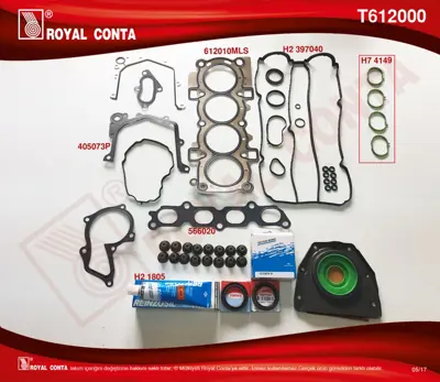 ROYAL CONTA T612000 Takım Conta 8A6G6008AA