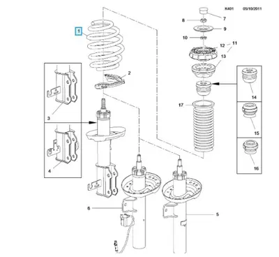 GM 13370582 Ön Helezon Yayı Adet Ast.j 13370582 312486