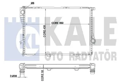 KALE 348600 Motor Su Radyatoru Bmw M52 M54 E39 E38  