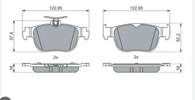 BOSCH 0986460083 Fren Balatası Arka VWN3CA2D390FA