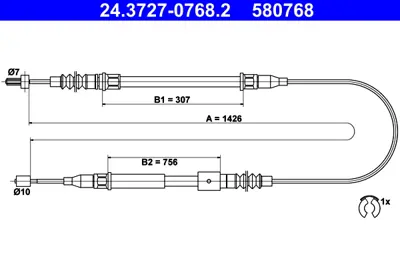 AKD OP158124 El Fren Telı Arka Sol Corsa C 1.4 522015 19138929