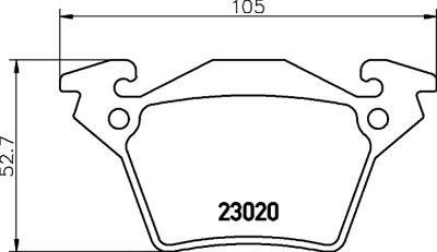 BESER 3861 Fren Balatası Arka V-Class 638/2 96>03 Vıto 638 96>03 4214210 A0034200220 A0004214210 34200220 24200228 A0024200228 MR389507 MR389508 MR389511 MR389512