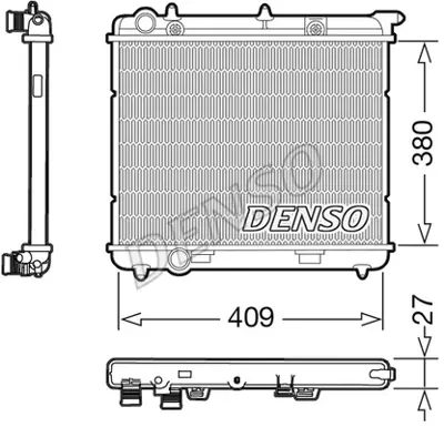 DENSO DRM21024 Motor Su Radyatoru P1007 C2 C3 C3 Iı Dv4td (1,4 Hdı 8v) C3 Iı 1,6hdı C3 1,4hdı 16v 06>10 (409*380*27 1330C0 1301M6 1330C2 1331TV 9638520280 1330Q0 1330S1 1331TS 9638856580 9639856580