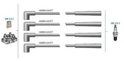 DODUCO 7673 Bujı Kablosu Lada Samara Vega Ym 1.5ı 8v 21113707080 210833707080 21103707080