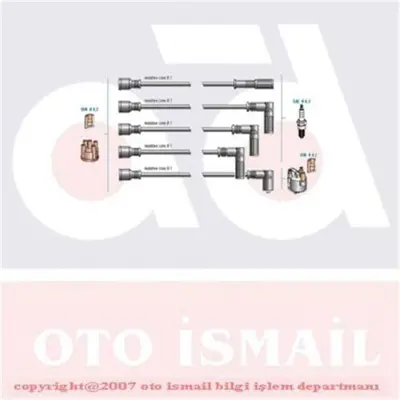 DODUCO 7822 Bujı Kablo Setı Tıpo 1,4 97 99 98802378