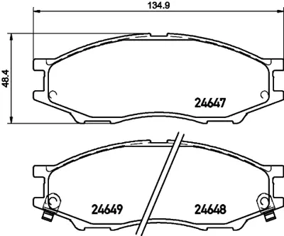 GRAP 93651 On Fren Balatası Toyota Corolla 1993-1998 Enj (Ae100 Ae101 Kasa) Corona Carına At191 92-97 Rav 4 97- 1N073328Z 1N083328Z 1N133328Z 1N143328Z 1N173328Z 1N193328Z 1N213328Z 1V6T3328Z MN102192 AY040NS053