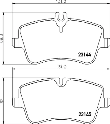 GRAP 93836 Fren Balatası On W202 93>00 W203 00>07 Cl203 02>08 C209 02>09 R171 04>11 A0034202520 A0034202620 A0034204520 A0034205920 A0034206020 A0034209520 A0054206220 A0064206220 34202520 34202620