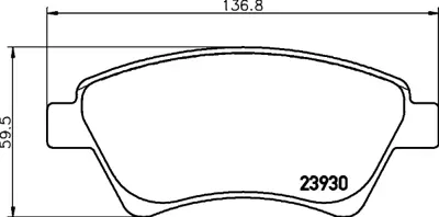 GRAP 93849 On Fren Balatası Megane Iı Scenıc Iı 1,4 / 1,5dcı / 1,6 / 1,9dcı / 2,0 Kangoo 1,9dcı 01> 410601241R 410608713R 41061241R 7701206044 7701207184 7701207672 7701208122 7701209444 7701209697 8671016184