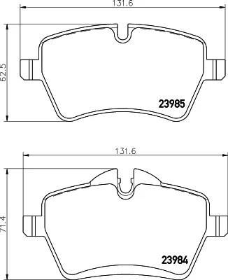 HELLUX HLS6646 Balata Fısı On Mını R50 R52 R53 01>07 6761447 6778175 34356778175 34356761447 34116770251 34116778320 34119804735