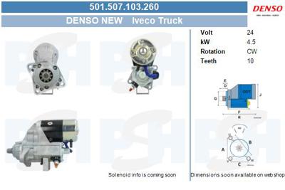 LUCAS LES0087 Mars Motoru 24v / 4,5kw / 10dıs Iveco Ford 42498714