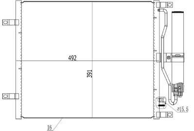 ORIS CNI695016 Kondanser Mıcra 1.5dcı 02- 492x391x16 921009U20B 92100AY601 92100AY600 921109U20B 940069 8FC351303231 8213035