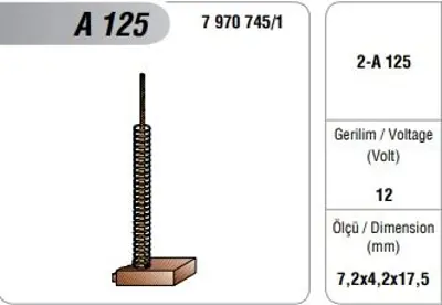 MEGA A 125 Alternator Komuru 12v Fıat Turk Traktor Ford Anadol Otokar Otoyol Iveco A 125