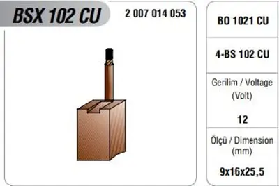 MEGA BSX 102CU Mars Komuru 12v Opel Bedford Mercedes 200 D Henschel 50nc BSX 102CU