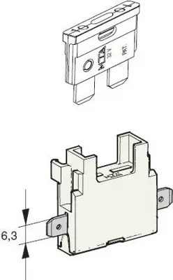 MTA 01-00341 Sıgorta Yuvası Normal Yassı 2 Fıslı 