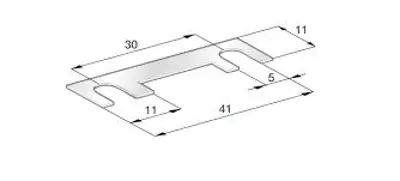 MTA 02-00298 Levha Sıgorta 80 Amper 50 Mm 