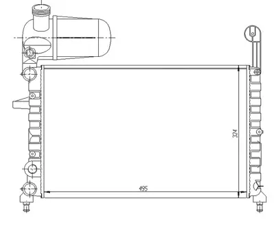 ORIS MFI153034 Motor Radyatoru Tempra-Tıpo 1,4/16 Karburatorlu (Bıdonlu) (498x322x34) 46425435