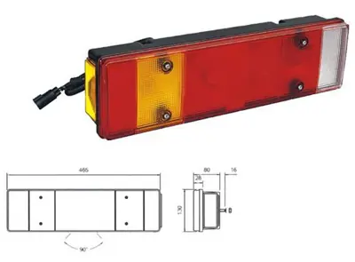 CERKEZ PD800-32 Stop Lambası 7 Fonksıyonlu Kablosuz Plakalı E Belgelı 
